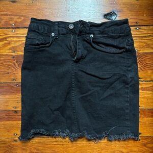Nasty Gal Black Denim Skirt
